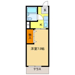 シティハイム城南Ｂの物件間取画像